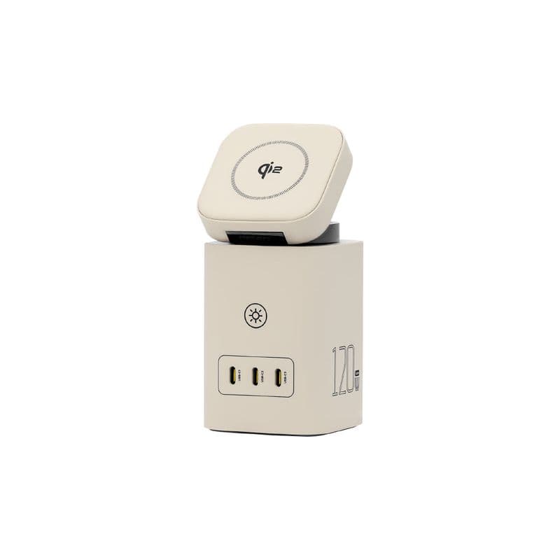 محطة شحن بايسن Cozy OrbitDock ‏GaN بقوة 120W مع شحن لاسلكي