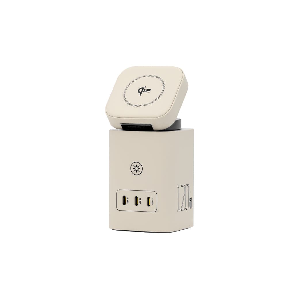 محطة شحن بايسن Cozy OrbitDock ‏GaN بقوة 120W مع شحن لاسلكي