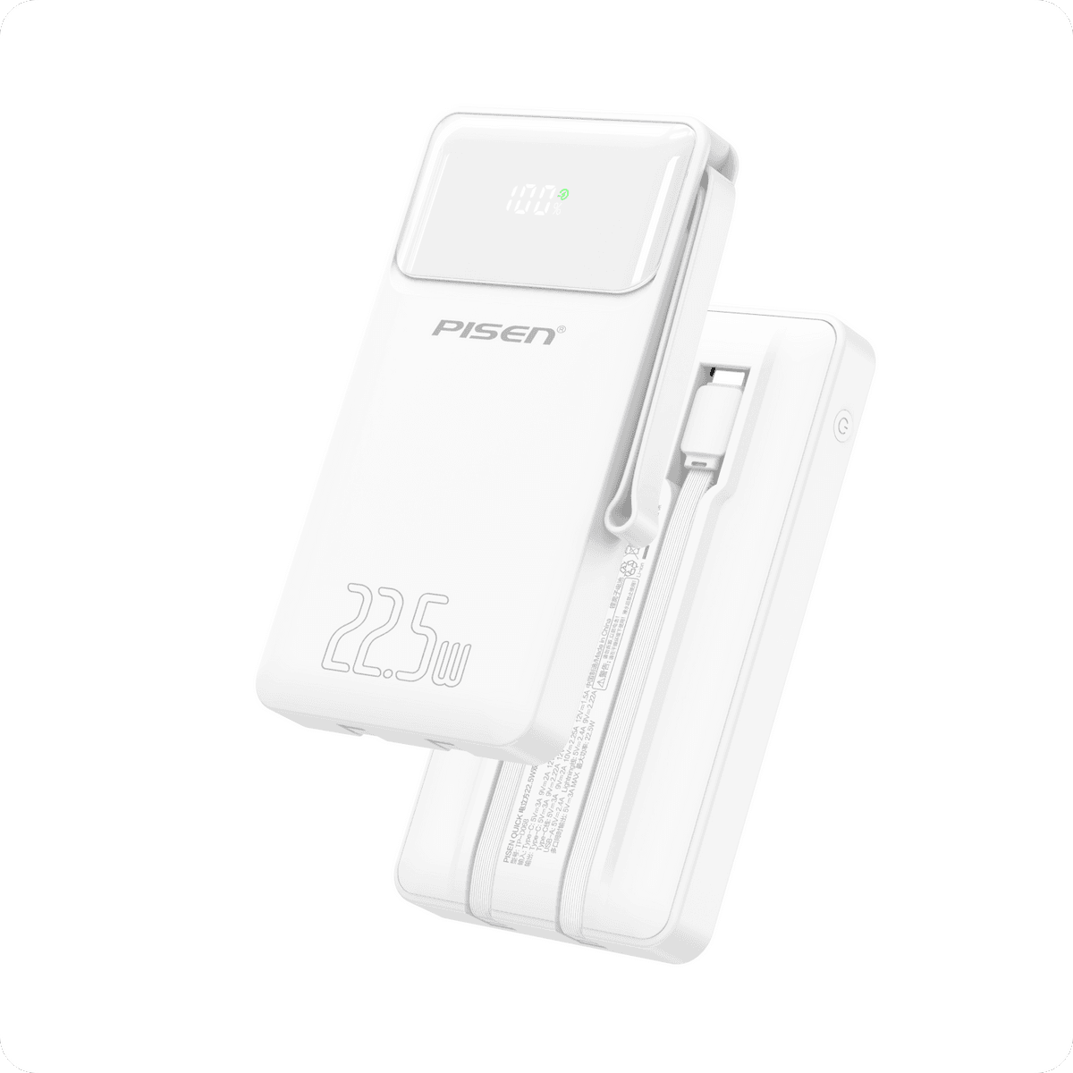 باور بانك بايسن PowerView ‏2 في 1 بقوة 22.5W وسعة 10000mAh