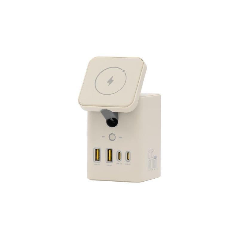 محطة شحن بايسن Cozy DeskMate ‏GaN بقوة 65W مع شحن لاسلكي