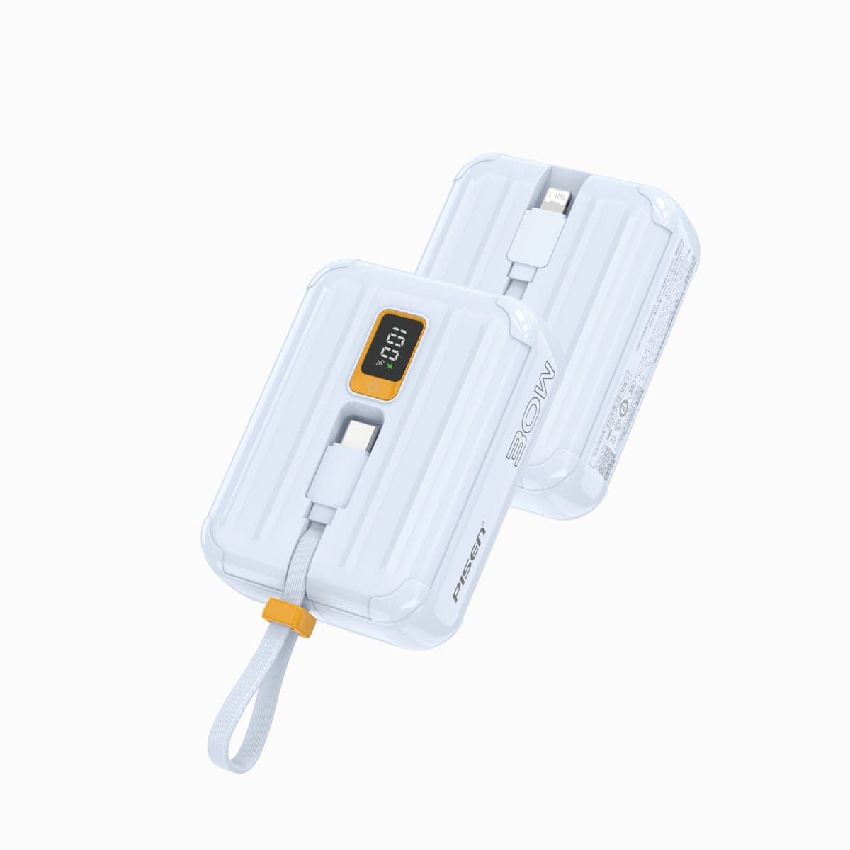 باور بانك بايسن Power Tiny بقوة 30W وسعة 10000mAh مع كابلين مدمجين وشاشة