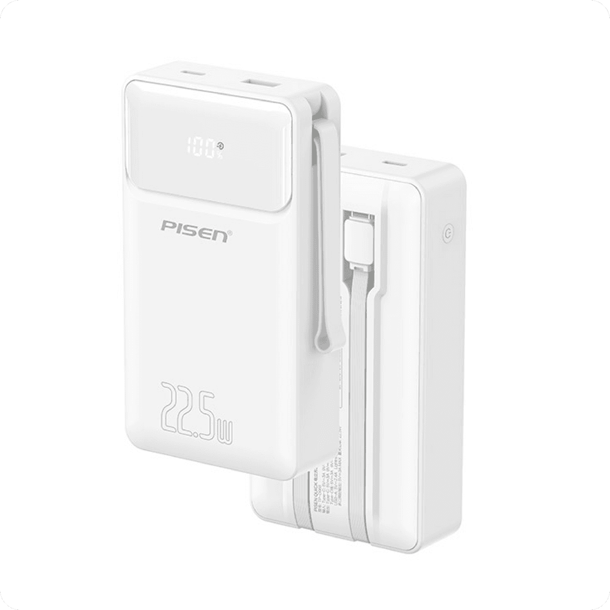 باور بانك بايسن PowerView 2 في 1 بقوة 22.5W وسعة 20000mAh