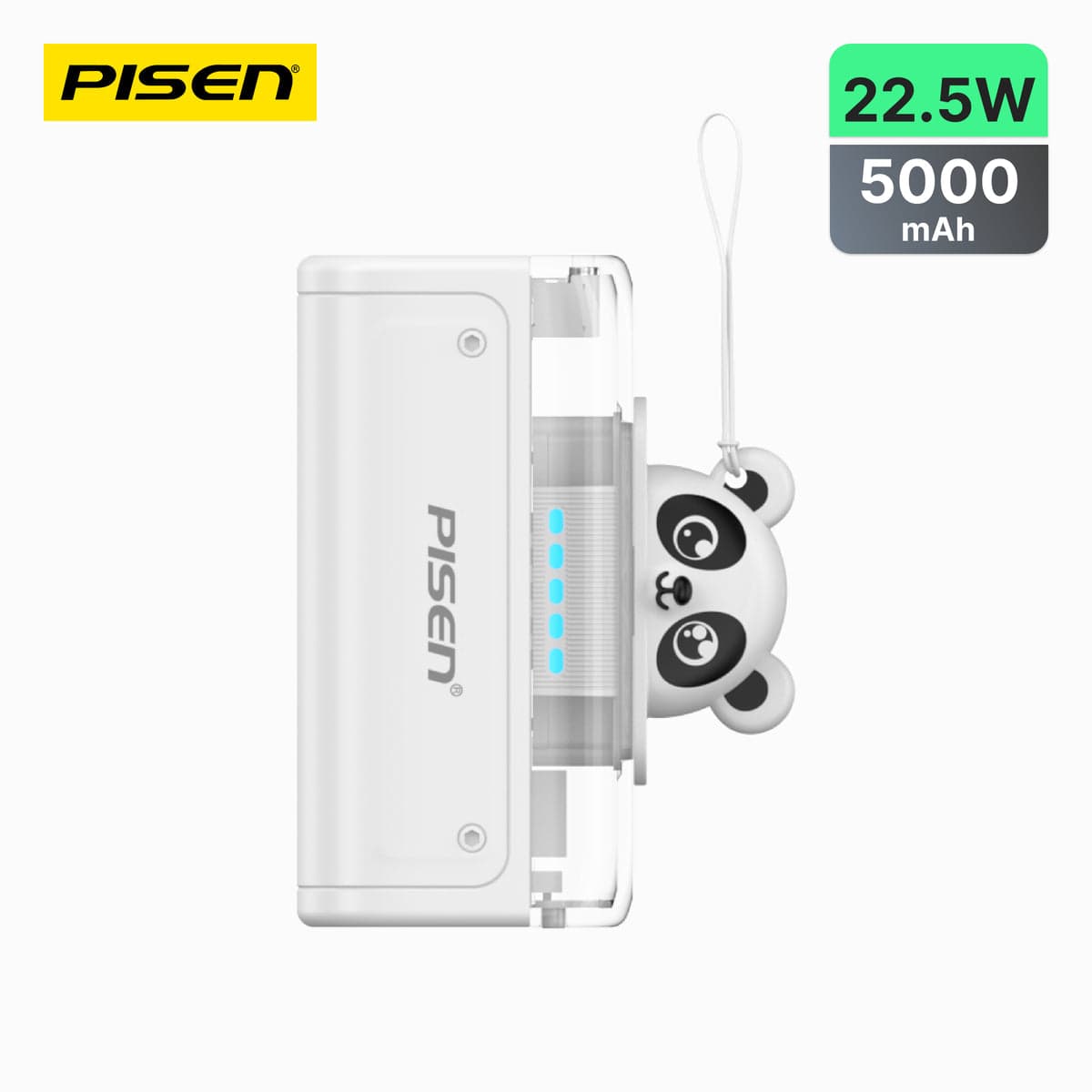 باور بانك بايسن Power Tiny ميني بقوة 22.5W وسعة 5000mAh بموصل مدمج